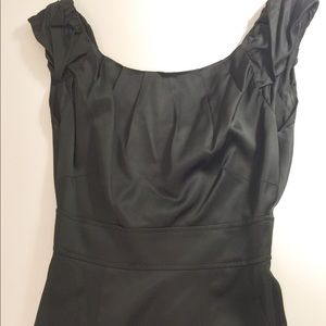 Laila Azhar Black Satin Cocktail Dress size 4
